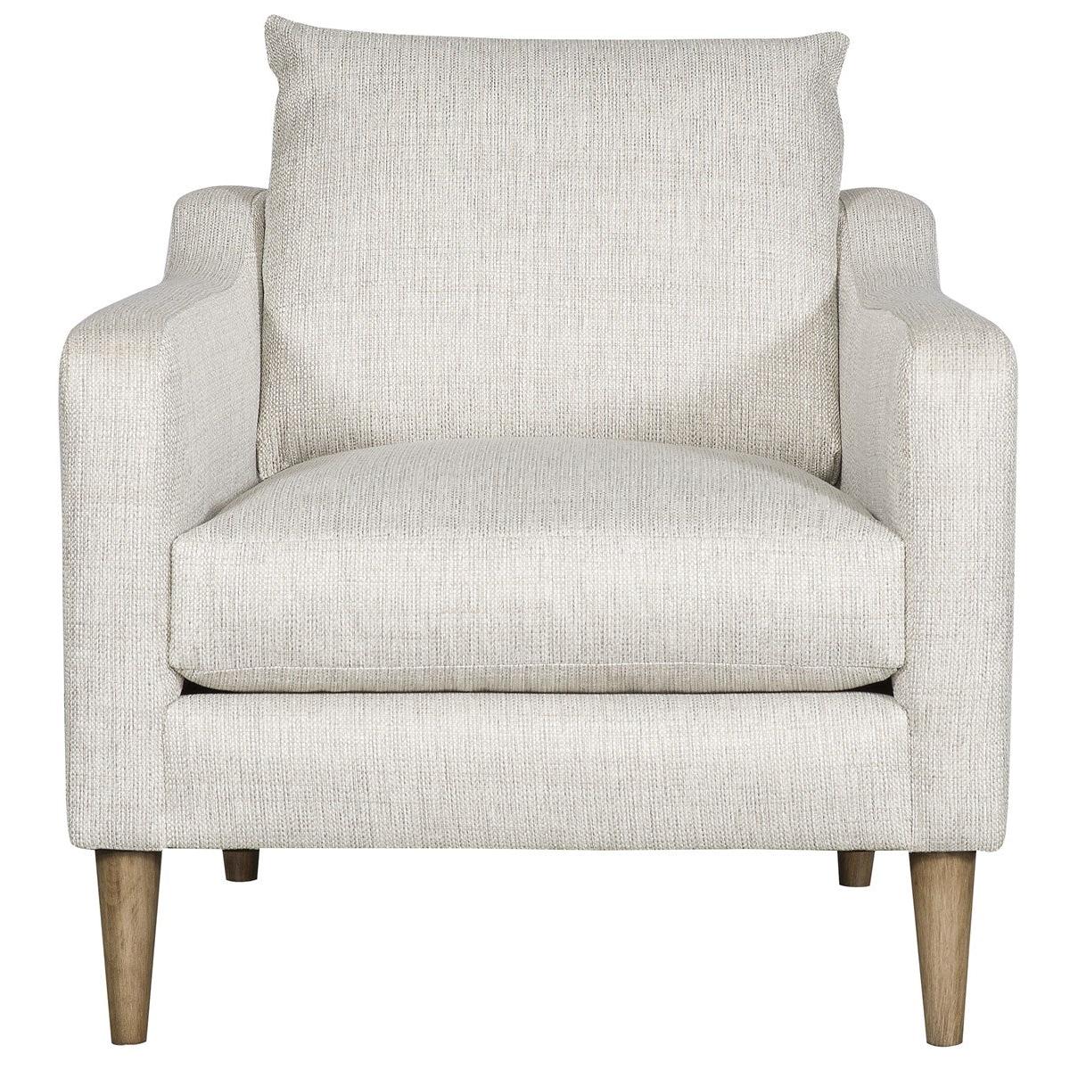 Vanguard Thea Chair - Tatz Natural Fabric with Flaxen Stone Finish Tapered Leg