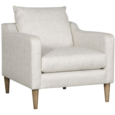 Vanguard Thea Chair - Tatz Natural Fabric with Flaxen Stone Finish Tapered Leg