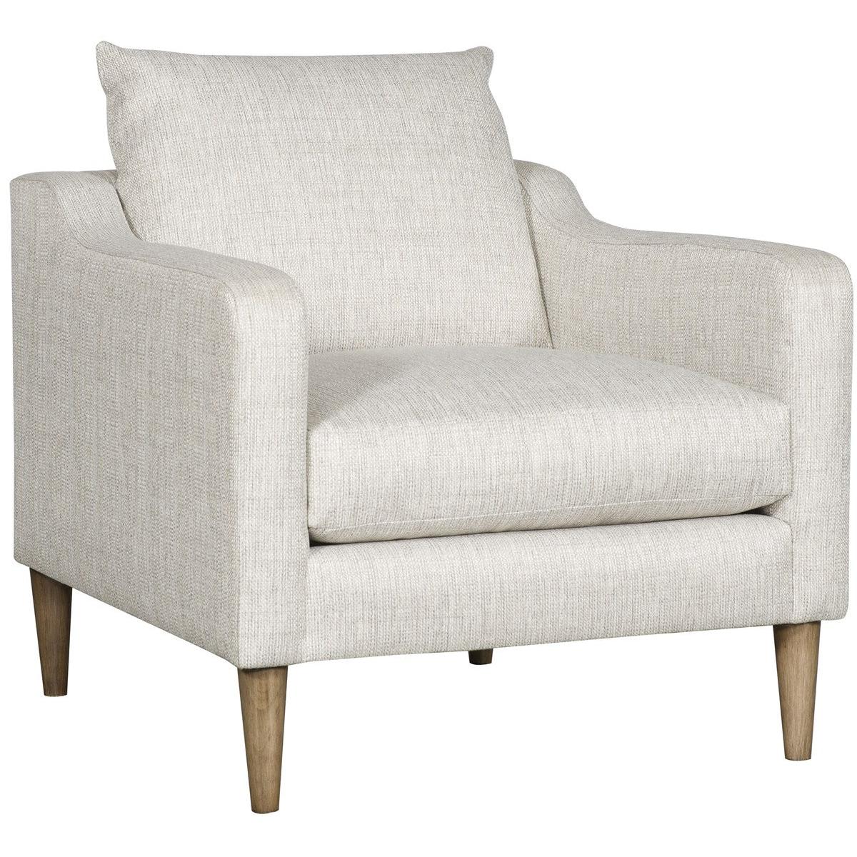Vanguard Thea Chair - Tatz Natural Fabric with Flaxen Stone Finish Tapered Leg