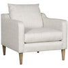 Vanguard Thea Chair - Tatz Natural Fabric with Flaxen Stone Finish Tapered Leg