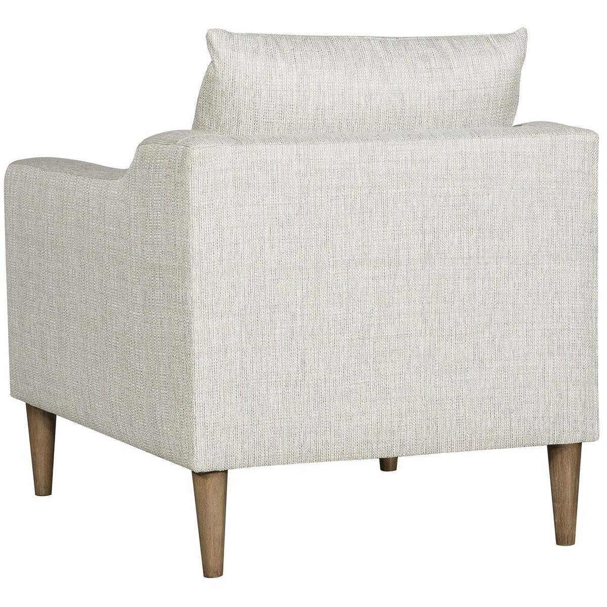 Vanguard Thea Chair - Tatz Natural Fabric with Flaxen Stone Finish Tapered Leg