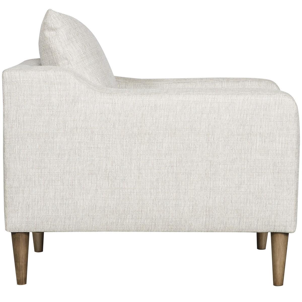 Vanguard Thea Chair - Tatz Natural Fabric with Flaxen Stone Finish Tapered Leg
