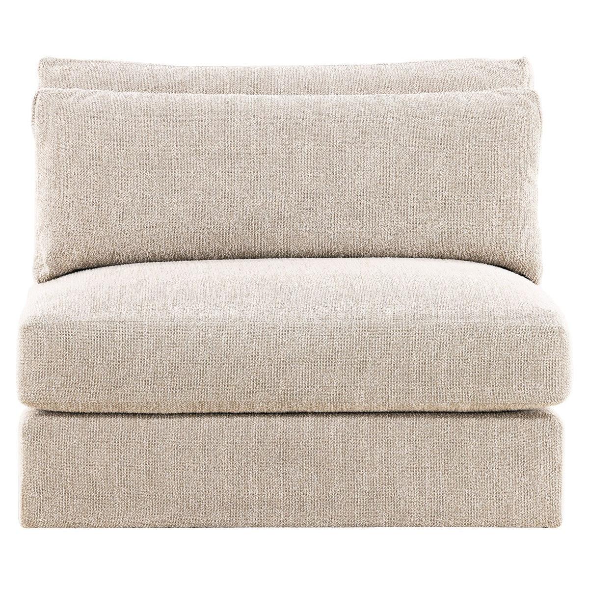 Vanguard Ease Leone Armless Chair - Topper Oatmeal