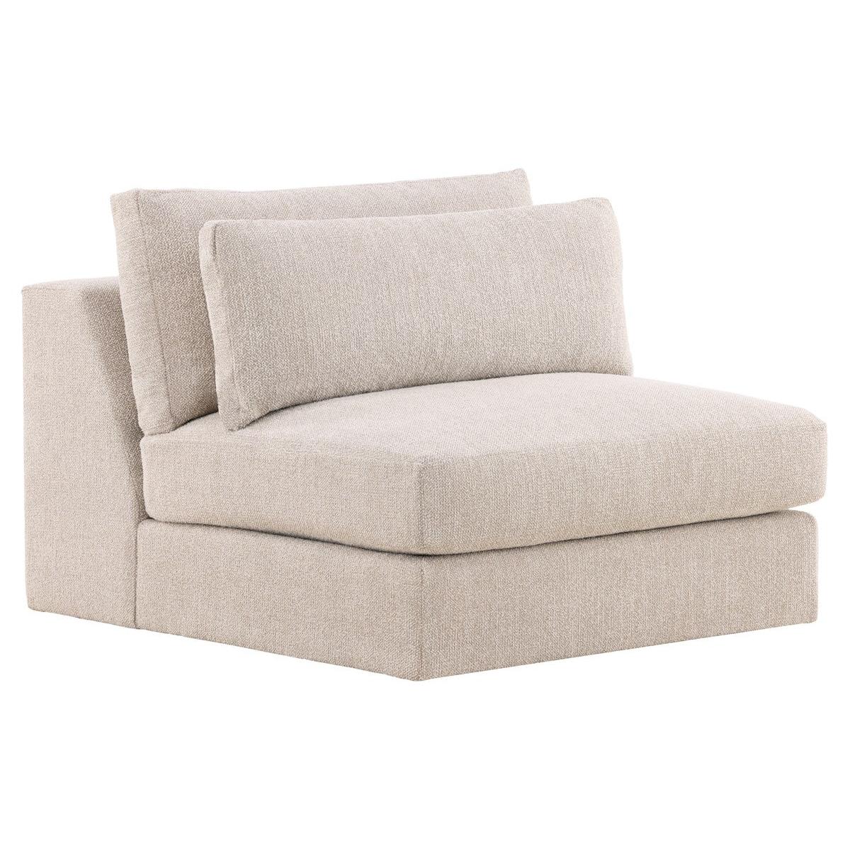 Vanguard Ease Leone Armless Chair - Topper Oatmeal
