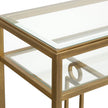 Magnussen Home Lorena Burnished Brass Rectangular Cocktail Table
