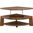 Magnussen Home Tanner Tawny Brown Pie Shaped Lift Top Cocktail Table With Casters