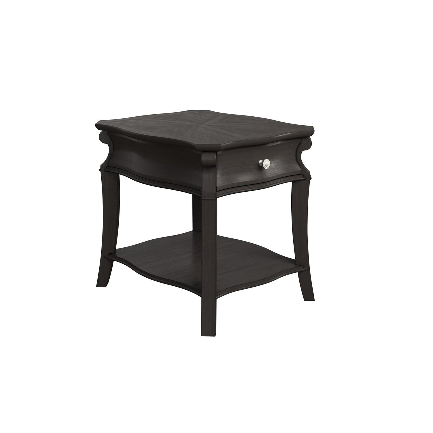 Magnussen Home Francine Warm Charcoal Rectangular End Table