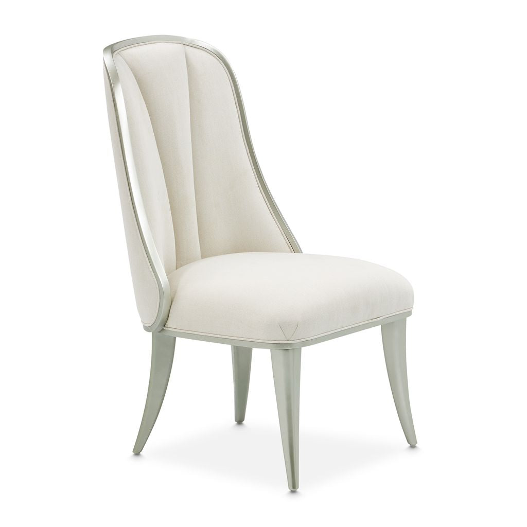 Michael Amini Penthouse Ash Gray Dining Side Chair - Set of 2