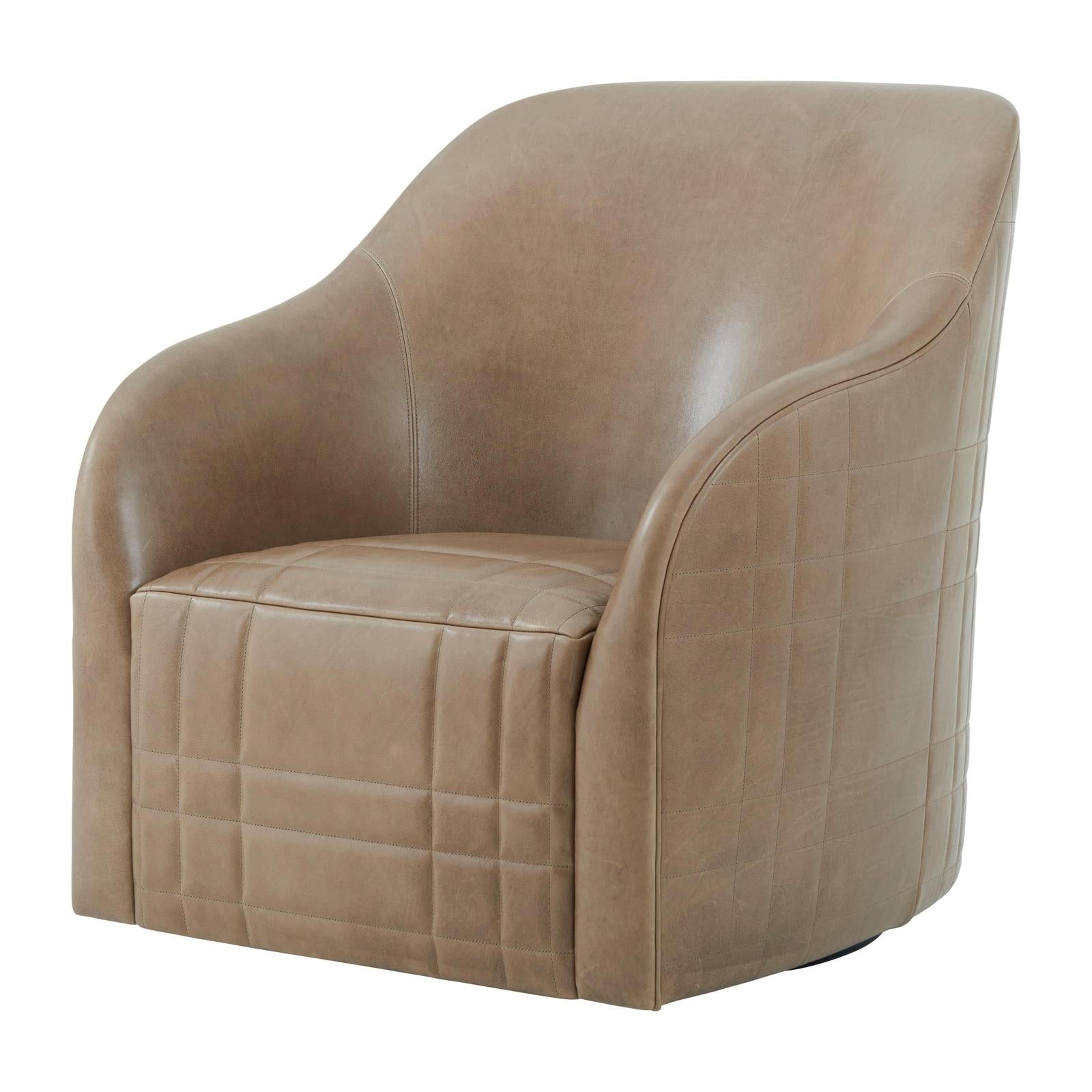 Theodore Alexander Tartan Curve Swivel Chair