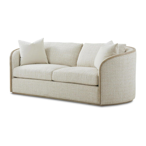 Theodore Alexander Seated Toulon Chalk Tweed Sofa
