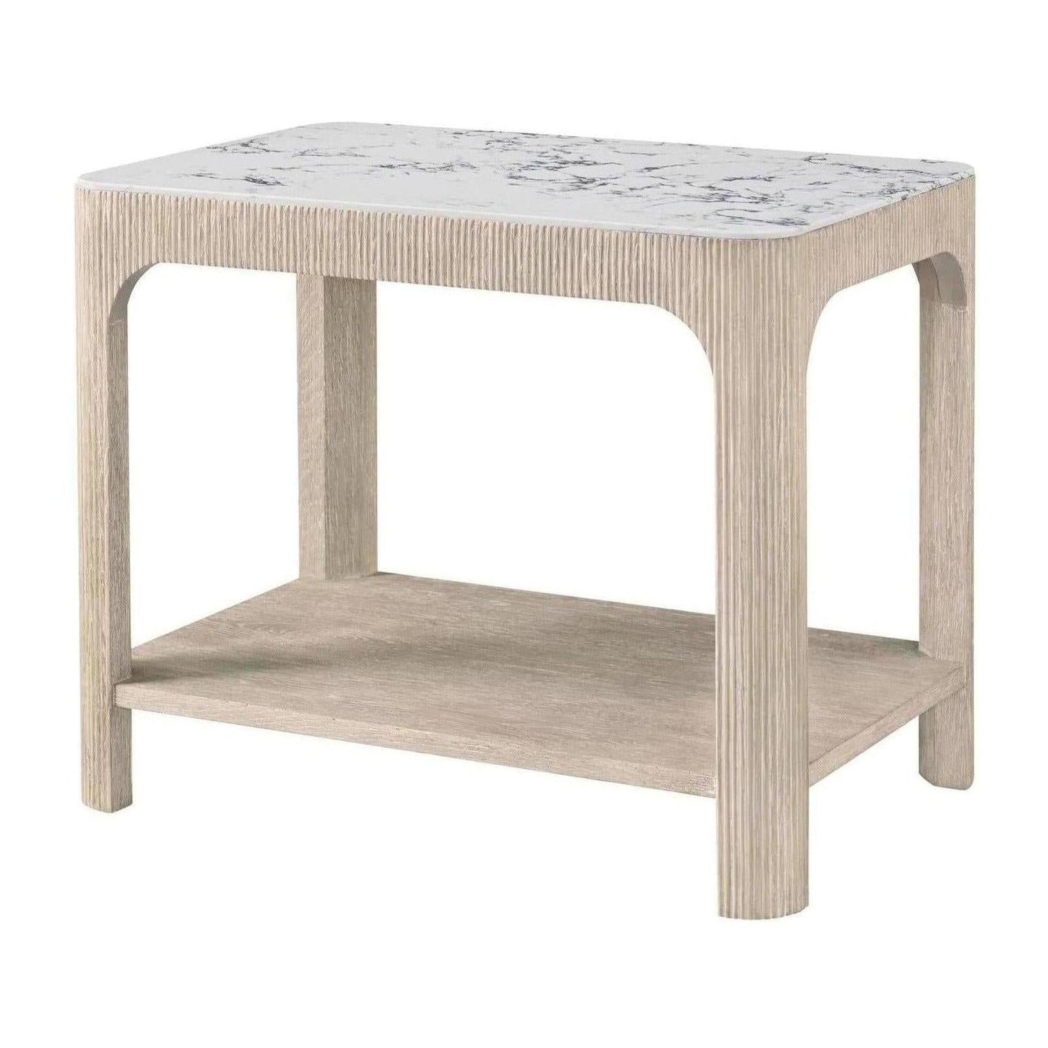 Theodore Alexander Horizon Rectangular Quartz Side Table