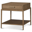 Theodore Alexander Coastal Flagler Side Table with Wallpaper