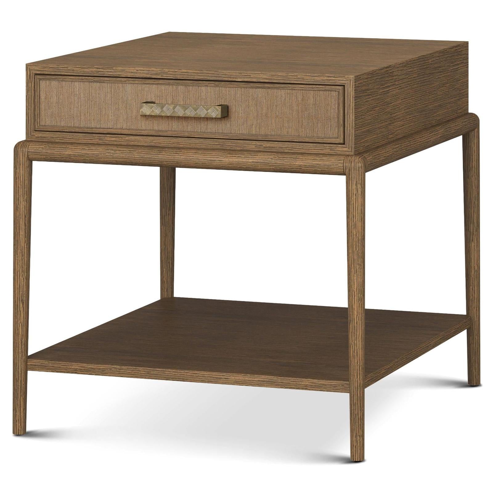 Theodore Alexander Coastal Flagler Side Table with Wallpaper