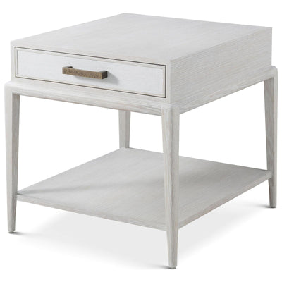 Theodore Alexander Coastal Flagler Side Table with Wallpaper