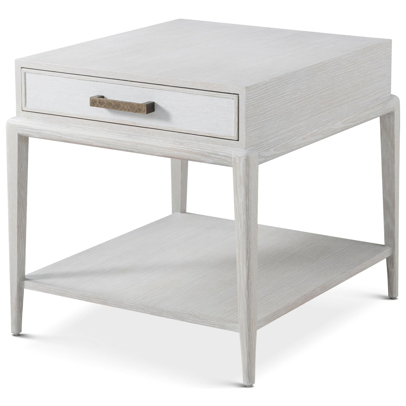 Theodore Alexander Coastal Flagler Side Table with Wallpaper