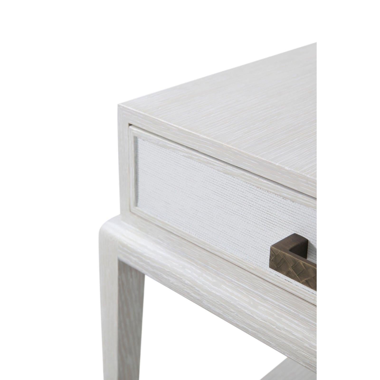 Theodore Alexander Coastal Flagler Side Table with Wallpaper