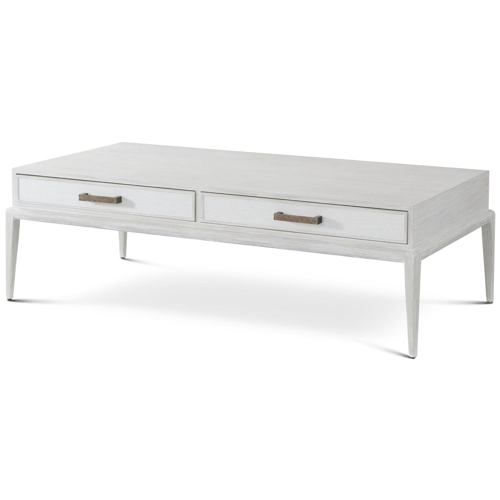 Theodore Alexander Coastal Singer Cocktail Table with Wallpaper
