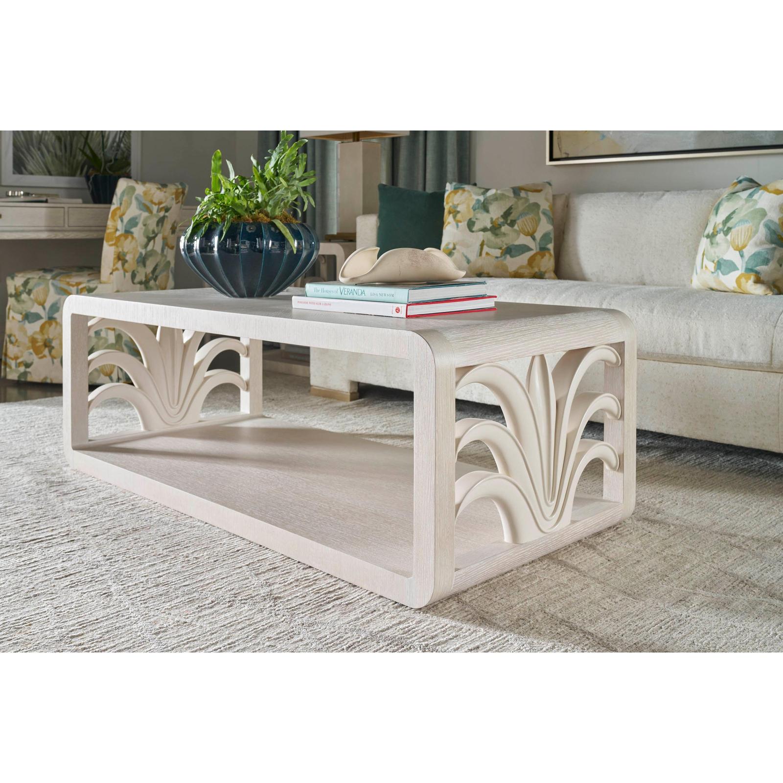 Theodore Alexander Coastal Royal Palm Cocktail Table