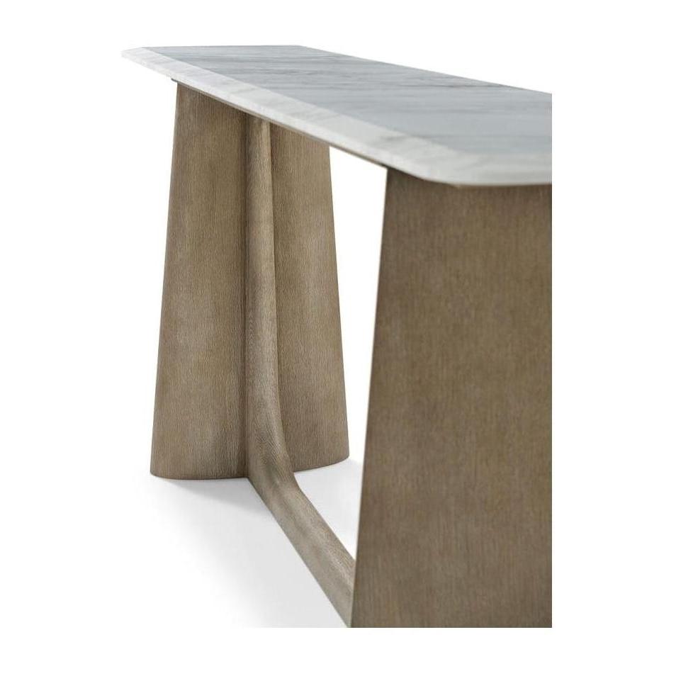 Theodore Alexander Repose Wooden Console Table Marble Top
