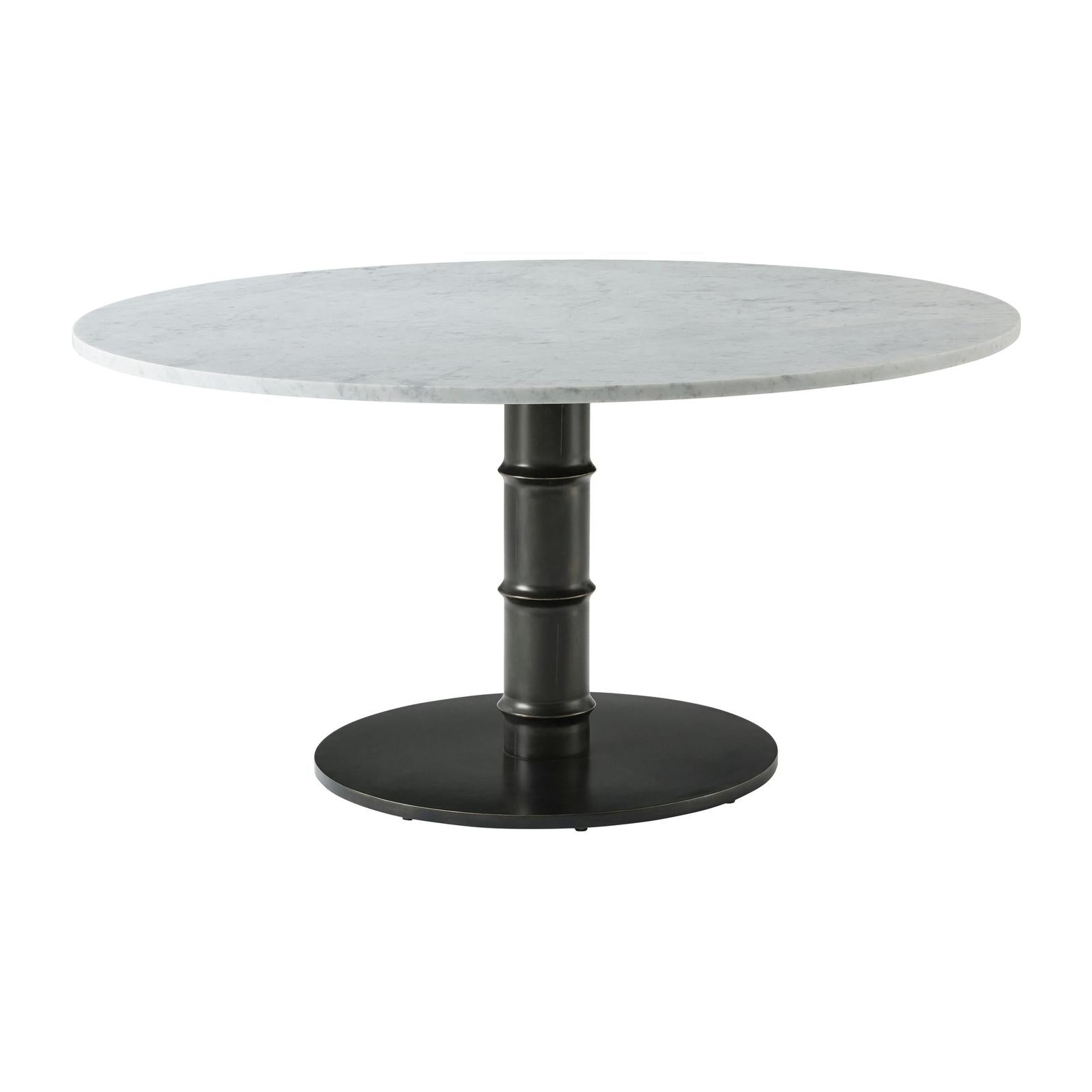 Theodore Alexander Kesden Round Marble Top Dining Table