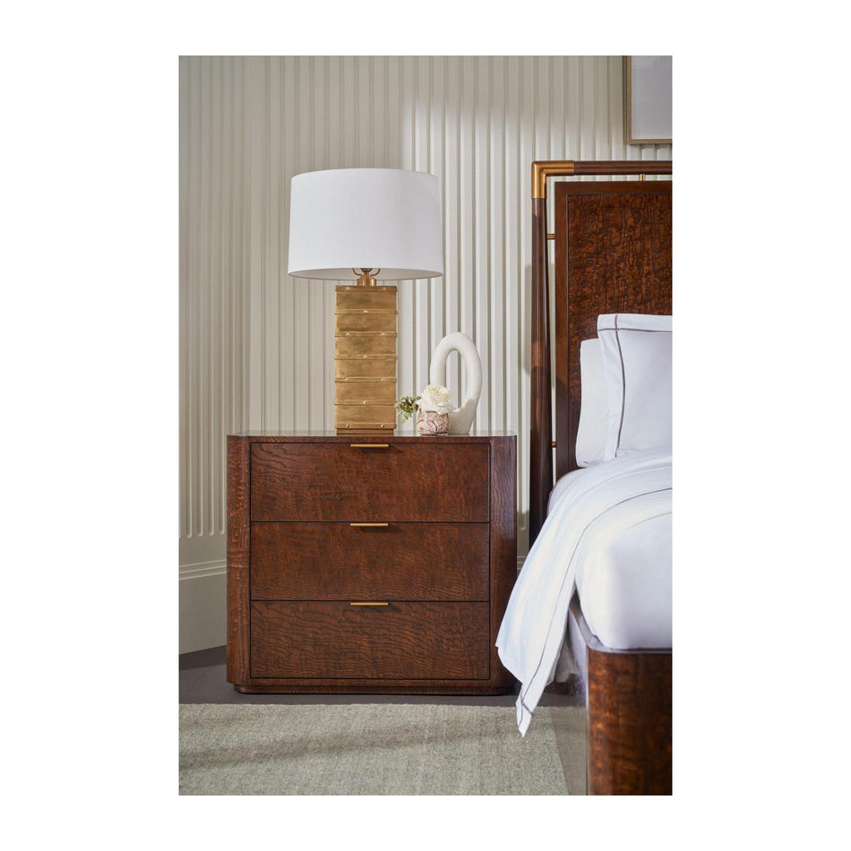 Theodore Alexander Kesden Three Drawer Nightstand