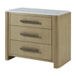 Theodore Alexander Essence Three Drawer Marble Top Nightstand