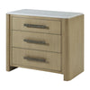 Theodore Alexander Essence Three Drawer Marble Top Nightstand