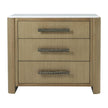 Theodore Alexander Essence Three Drawer Marble Top Nightstand