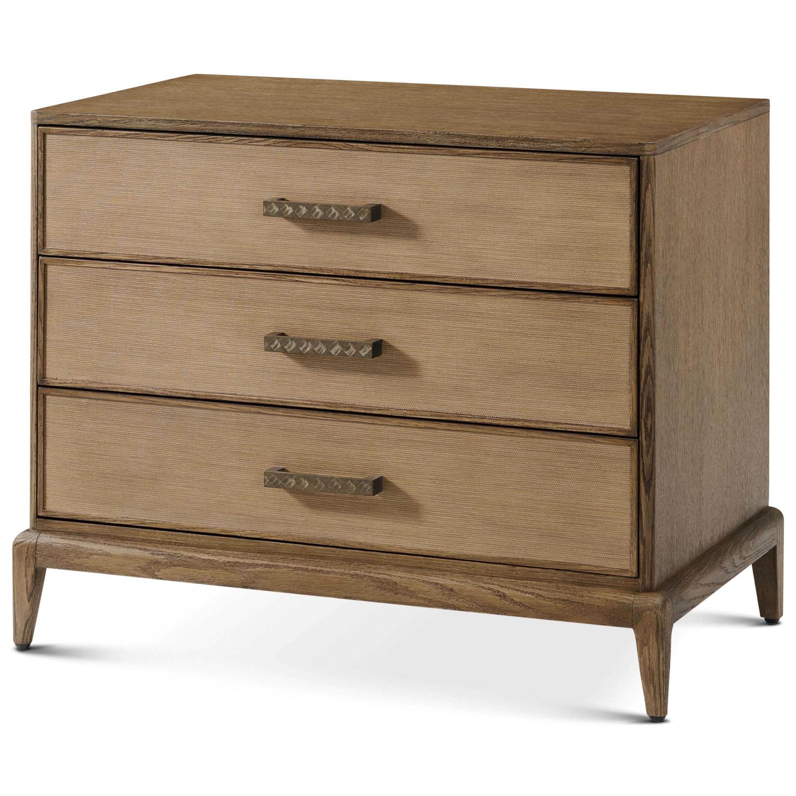 Theodore Alexander Coastal Worth Nightstand with Wallpaper