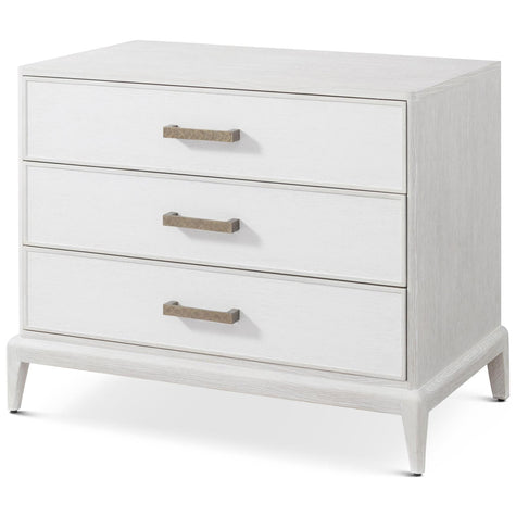 Theodore Alexander Coastal Worth Nightstand with Wallpaper