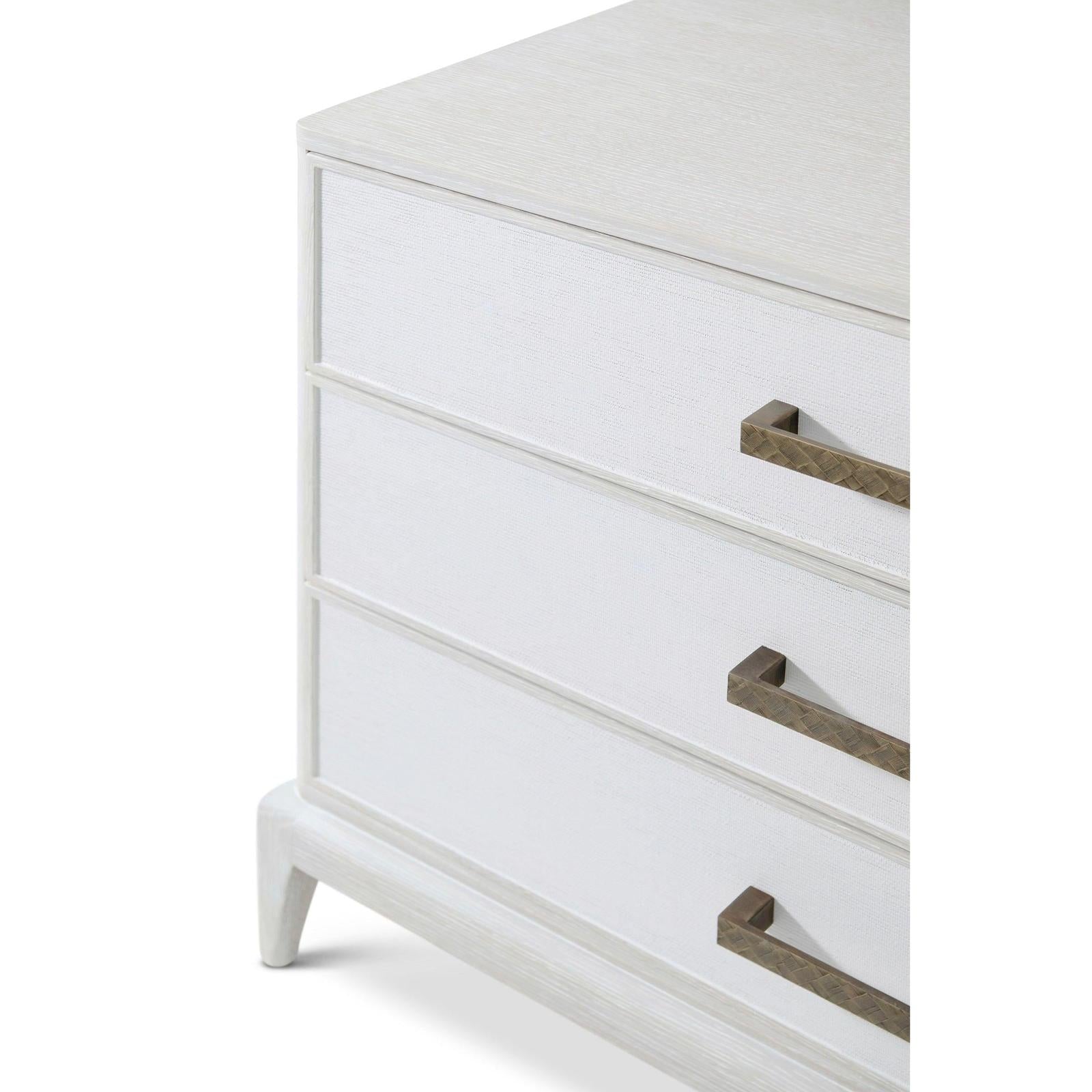Theodore Alexander Coastal Worth Nightstand with Wallpaper