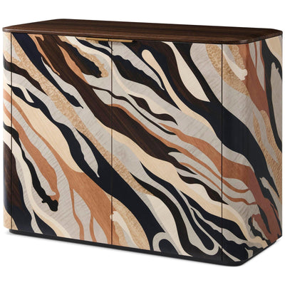 Theodore Alexander Orbis Driftline Cabinet with Wood Top