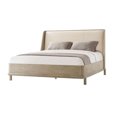 Theodore Alexander Repose Wooden with Upholstered Headboard Bed