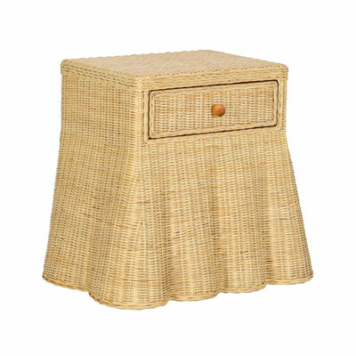 TOV Furniture Pentra 25" Natural Rattan Nightstand With Drawer