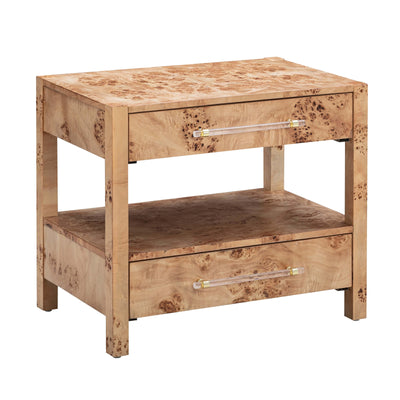 TOV Furniture Brandyss Burl Nightstand