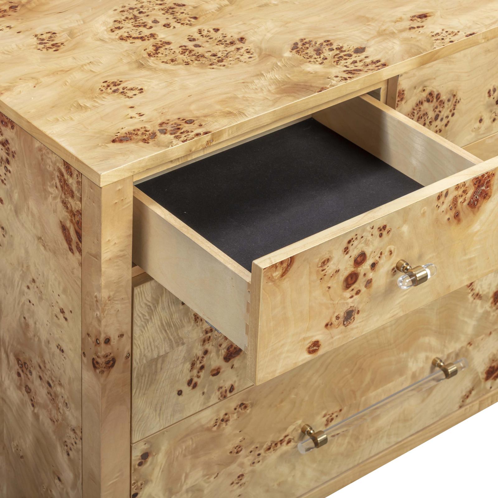 TOV Furniture Brandyss Burl Drawer Dresser