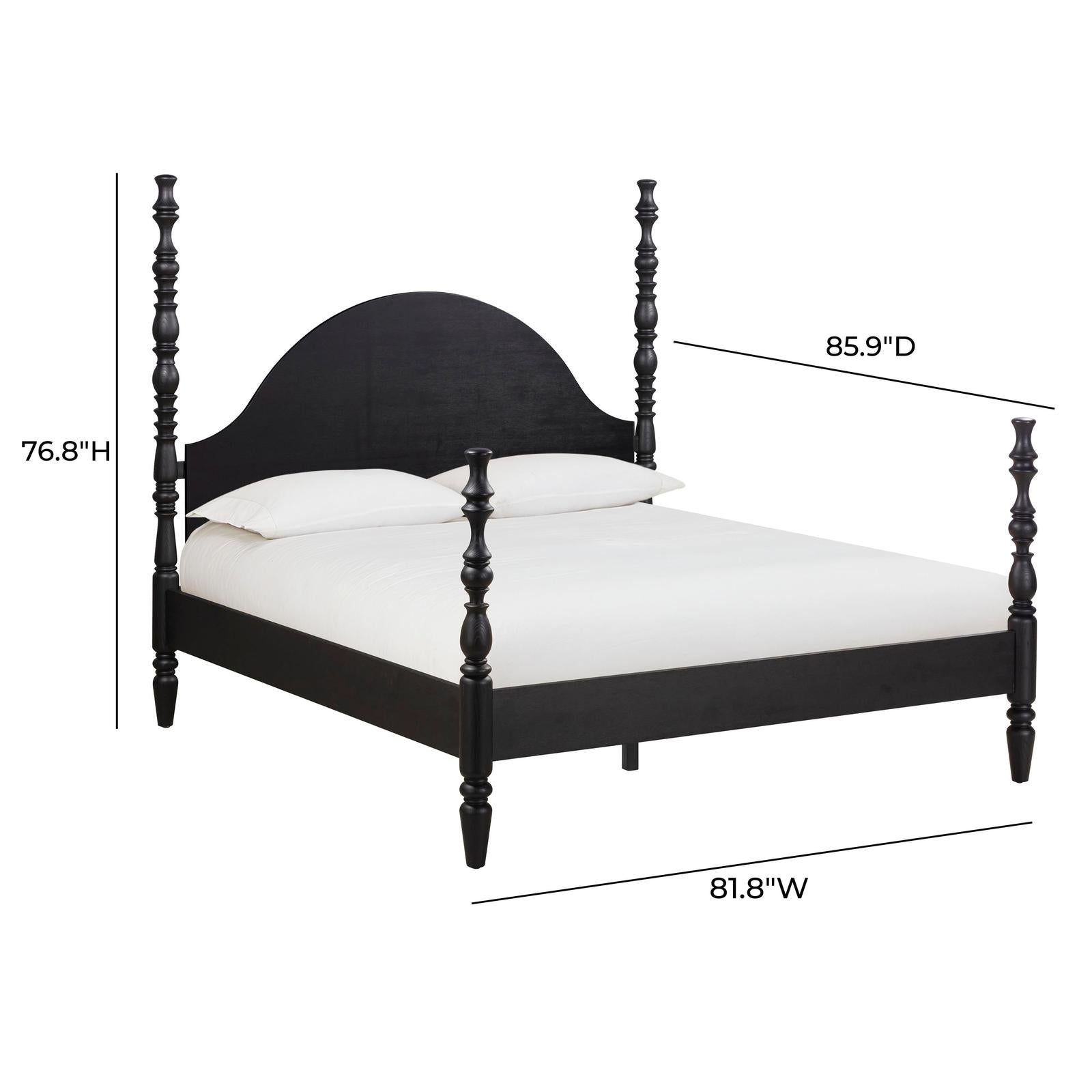 TOV Furniture Rosalie Black Ash Bed