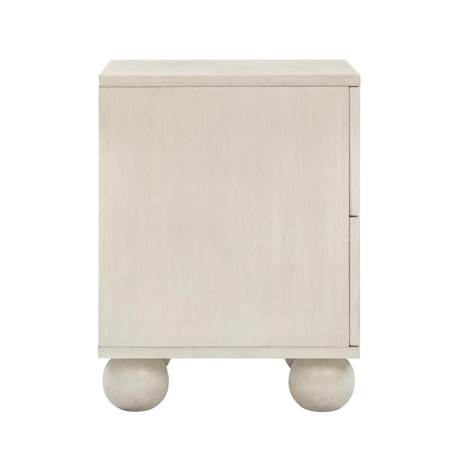 TOV Furniture Grappa Wood & Raffia Wavy 2-Drawer Nightstand
