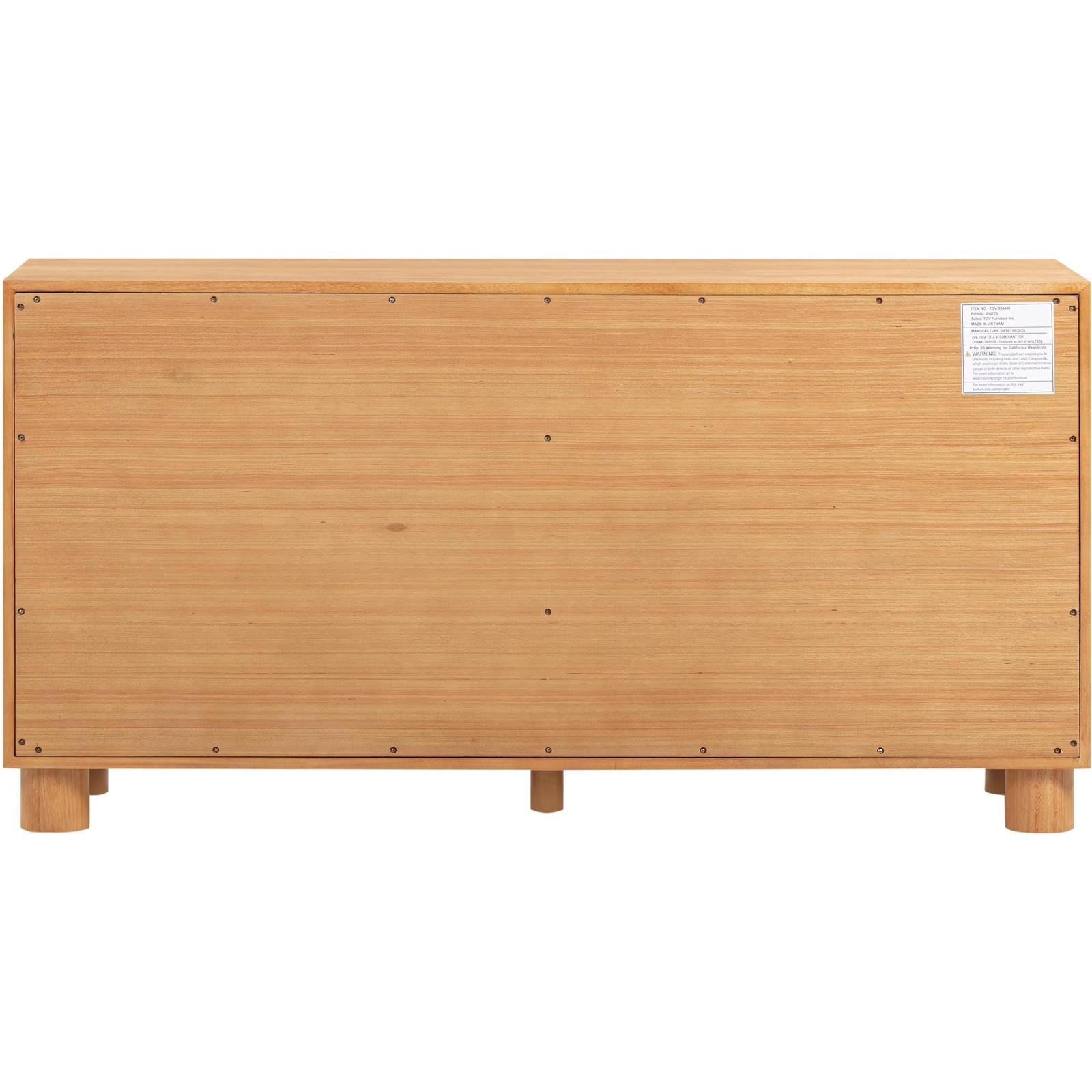 TOV Furniture Miles Natural Wood Drawer Dresser