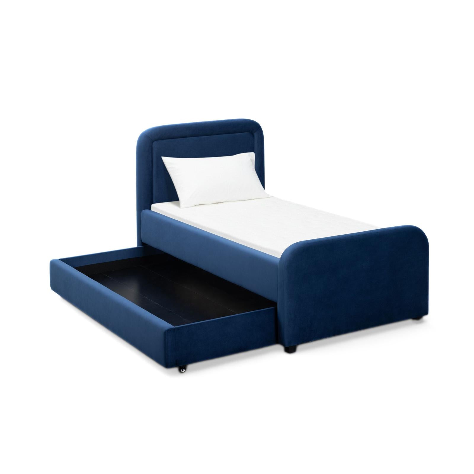 TOV Furniture Briella Performance Velvet Trundle Bed in Twin