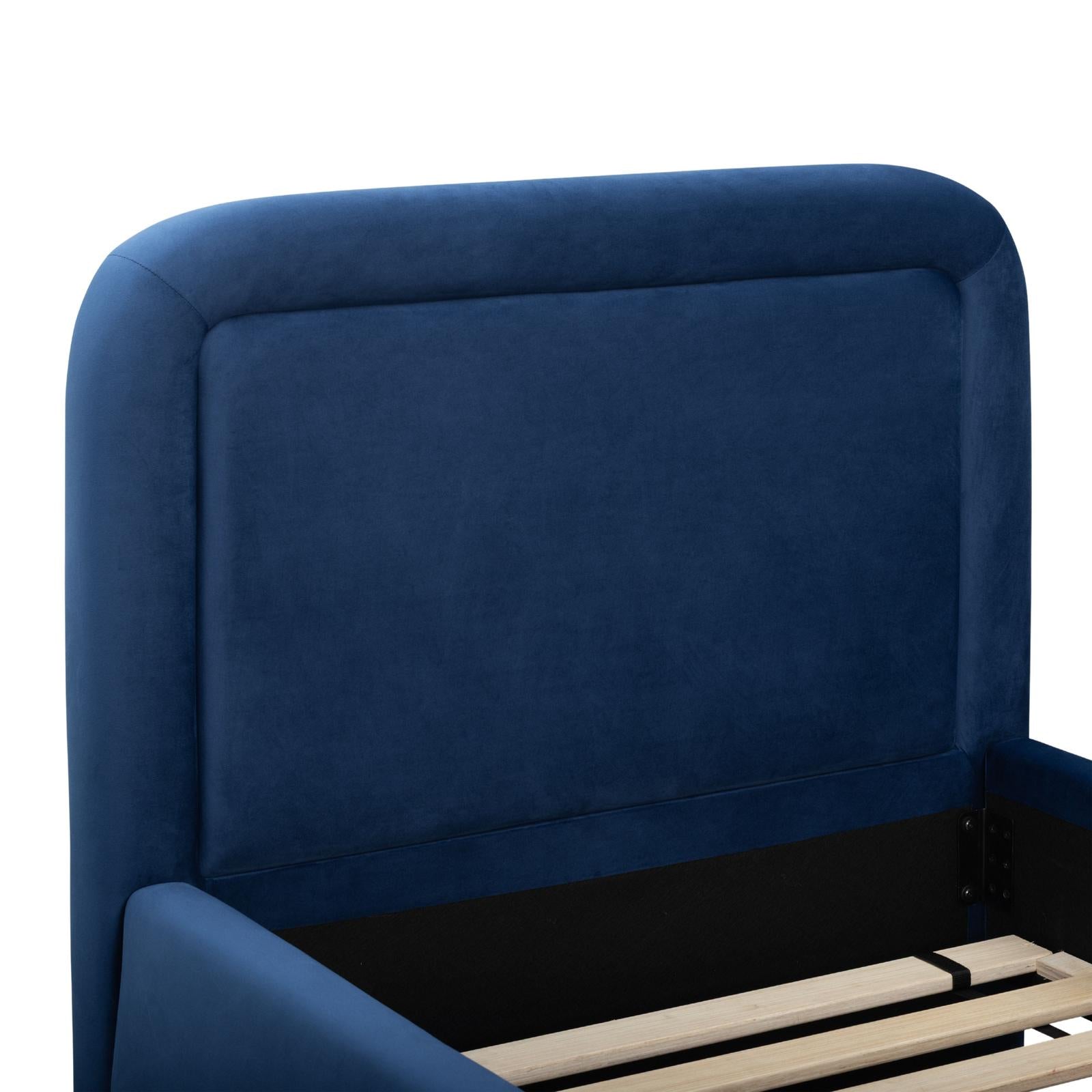TOV Furniture Briella Performance Velvet Trundle Bed in Twin