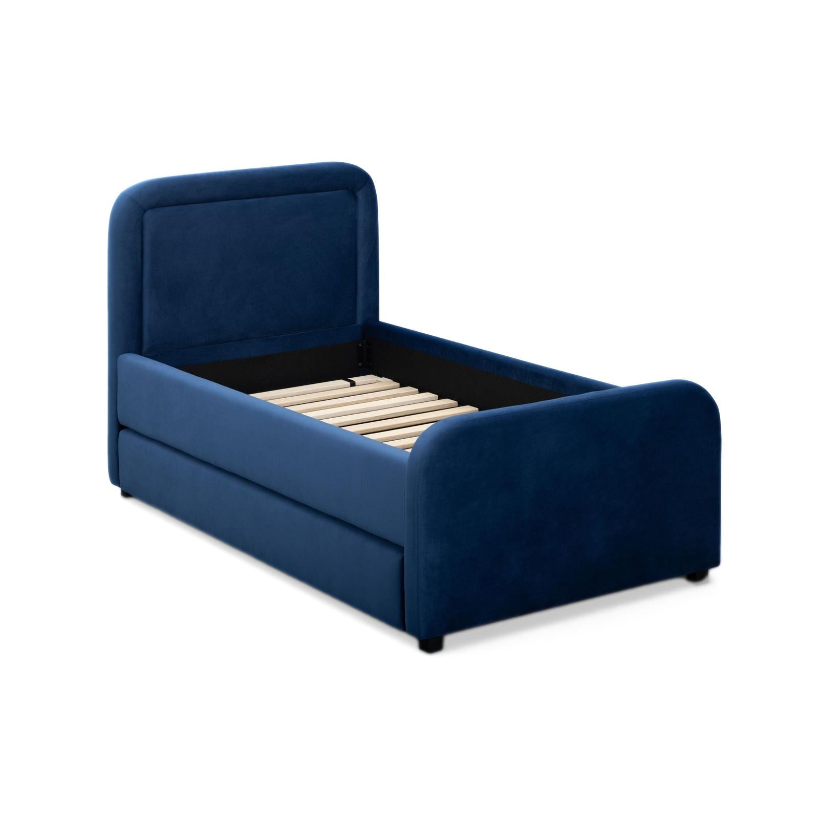 TOV Furniture Briella Performance Velvet Trundle Bed in Twin