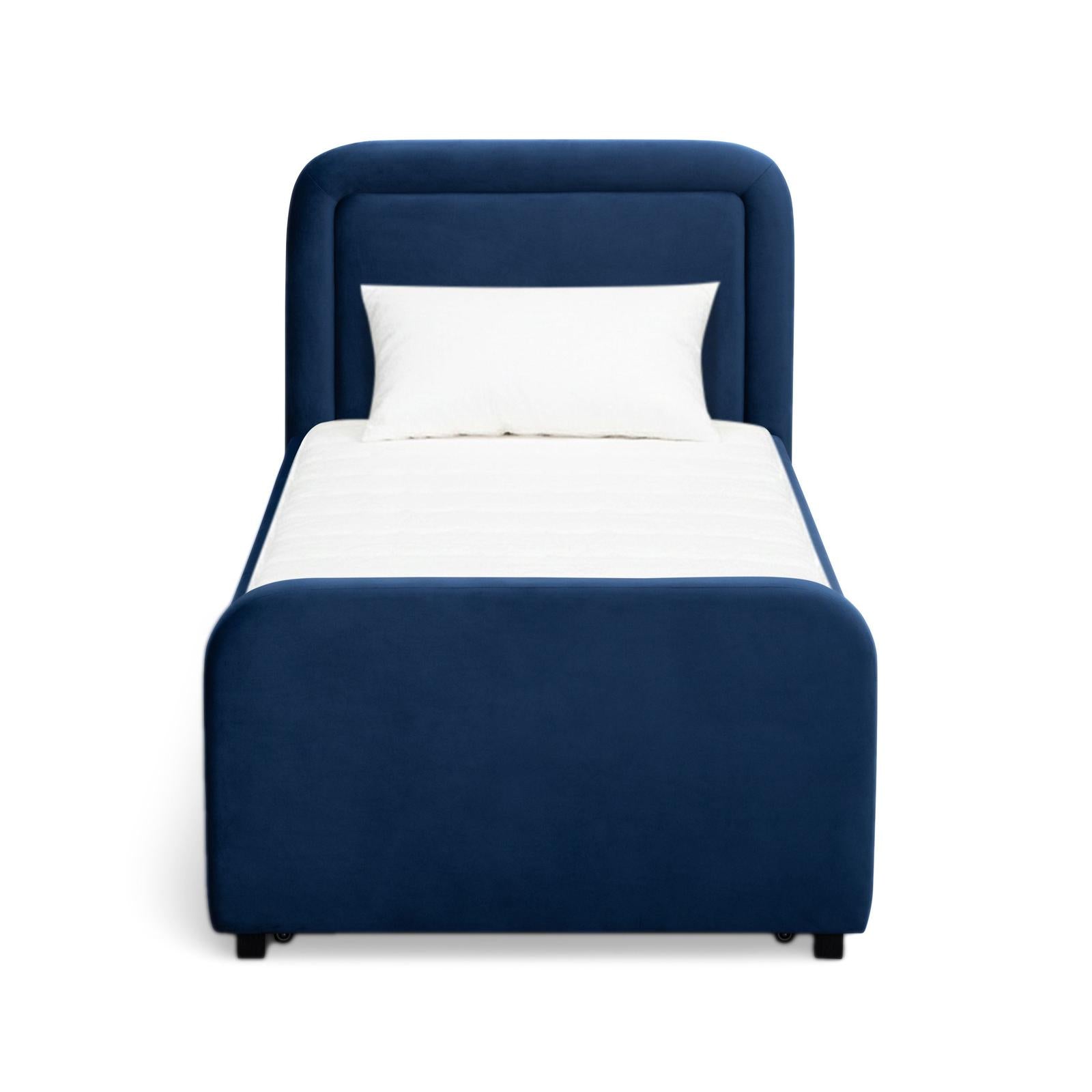 TOV Furniture Briella Performance Velvet Trundle Bed in Twin
