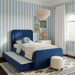 TOV Furniture Briella Performance Velvet Trundle Bed in Twin