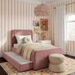 TOV Furniture Briella Performance Velvet Trundle Bed in Twin