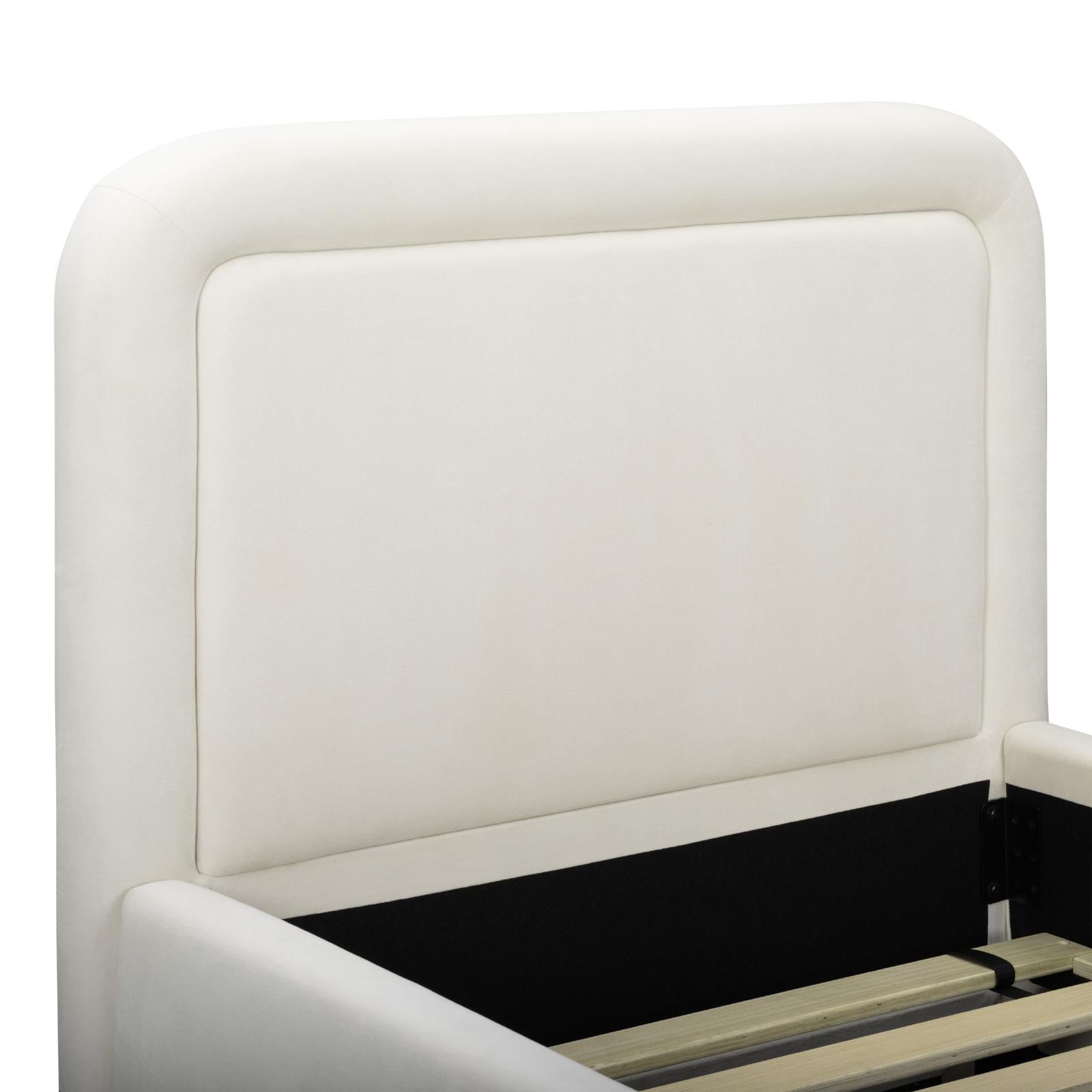 TOV Furniture Briella Performance Velvet Trundle Bed in Twin