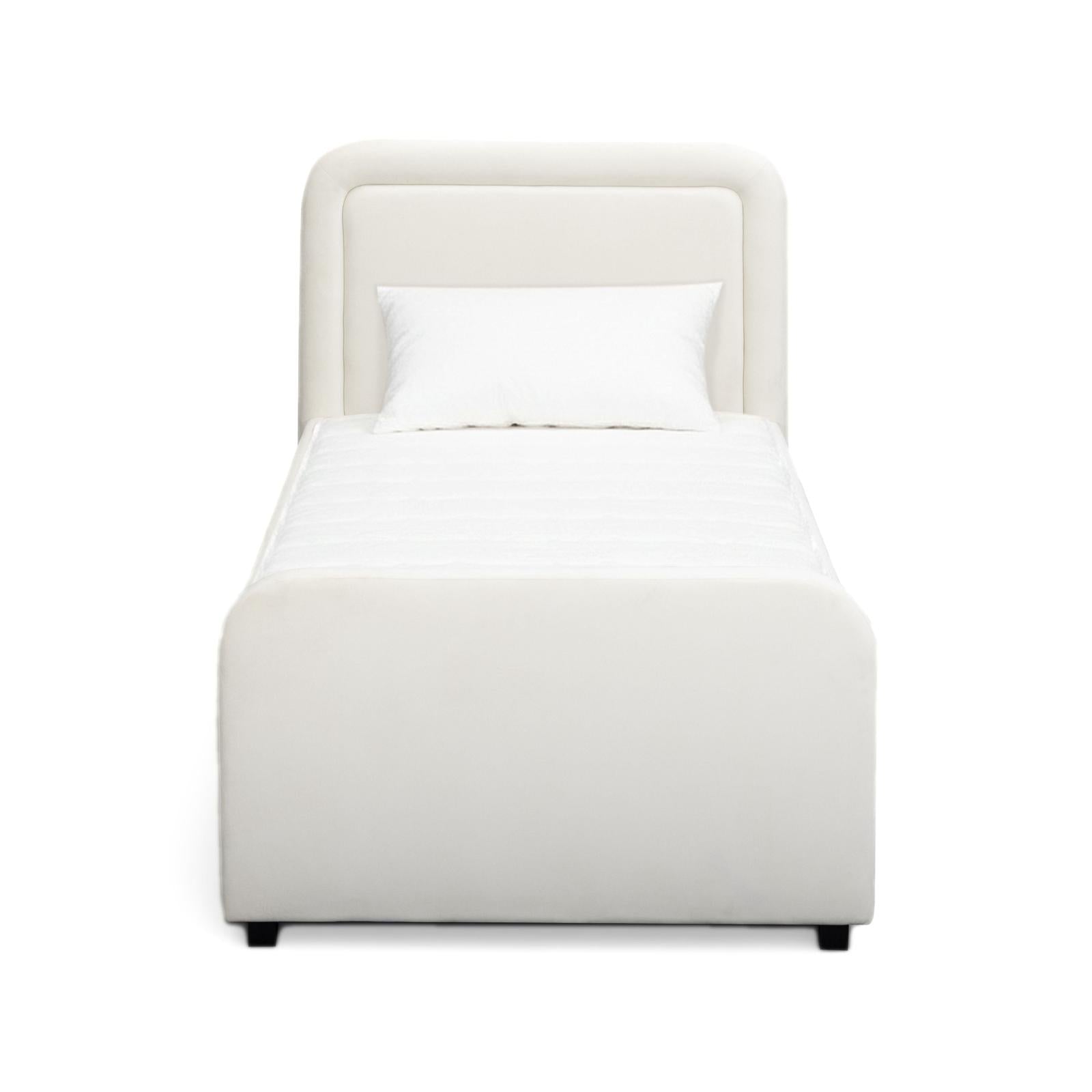 TOV Furniture Briella Performance Velvet Trundle Bed in Twin