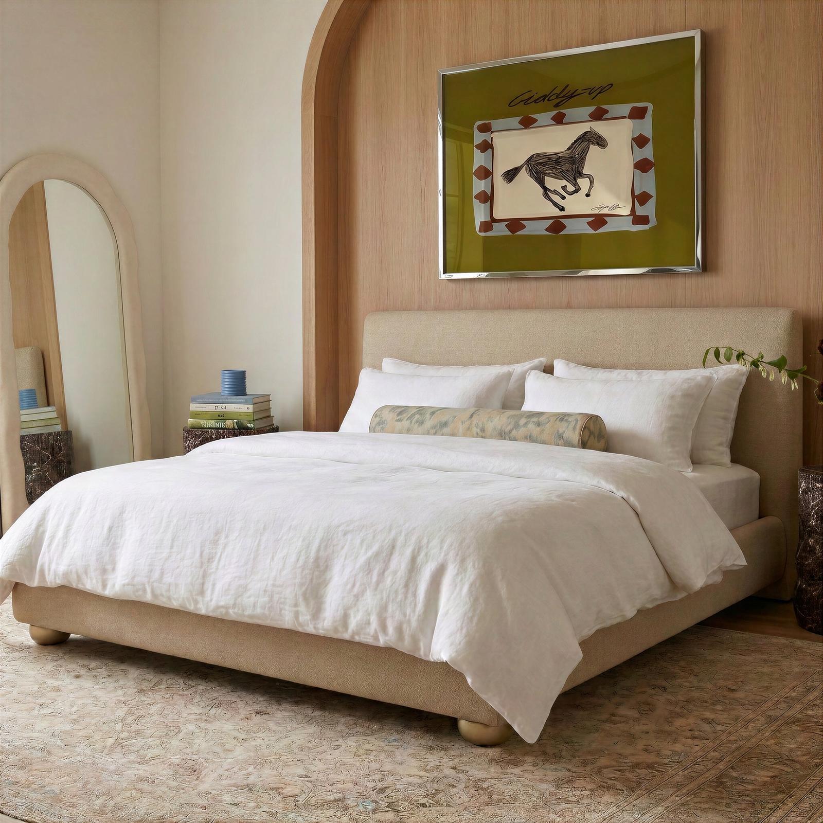 TOV Furniture Rayne Textured Fabric Bed