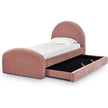 TOV Furniture Moon Rose Upcycled Contract-Grade Chenille Twin Trundle Bed