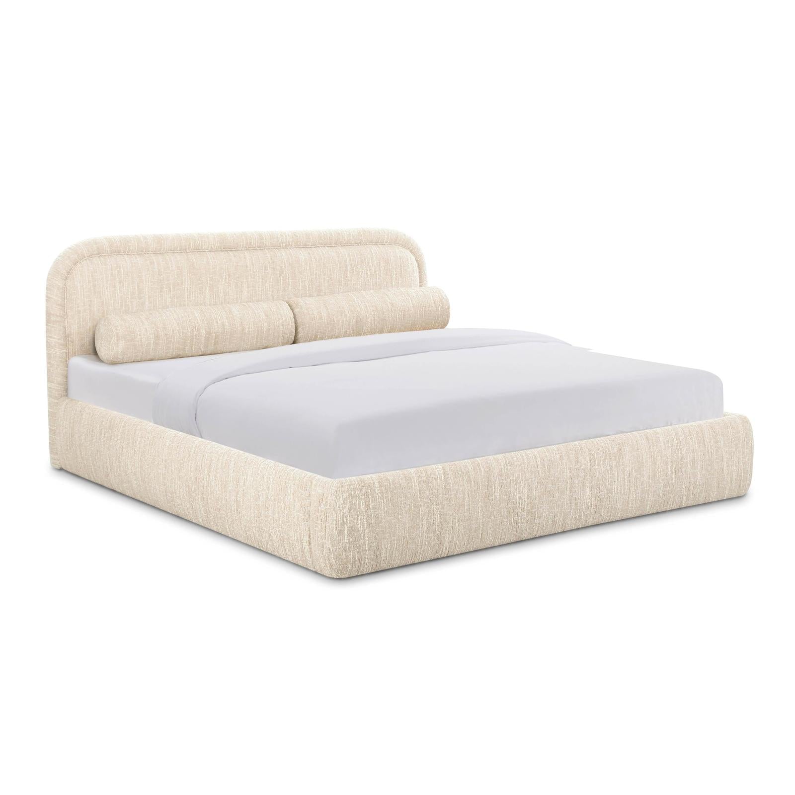 TOV Furniture Murielle Taupe Textured Boucle Bed